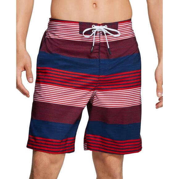 Speedo Men's Bondi Stretch Boardshort 20" Red White Blue Striped Small NWT - Picture 9 of 10